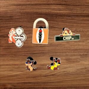 5 Chip and Dale Disney Parks Trading Pins, Plus 2 Bonus Pins